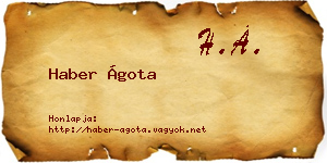 Haber Ágota névjegykártya